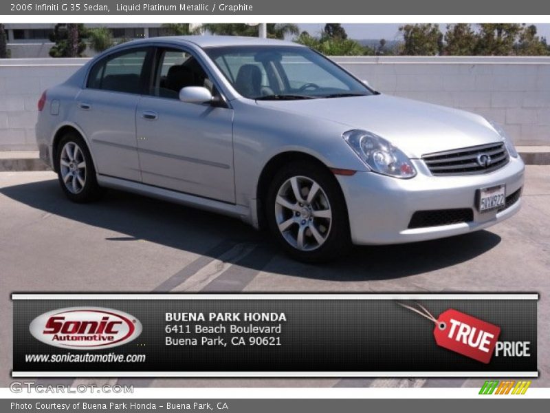 Liquid Platinum Metallic / Graphite 2006 Infiniti G 35 Sedan