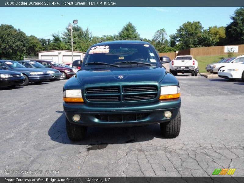 Forest Green Pearl / Mist Gray 2000 Dodge Durango SLT 4x4