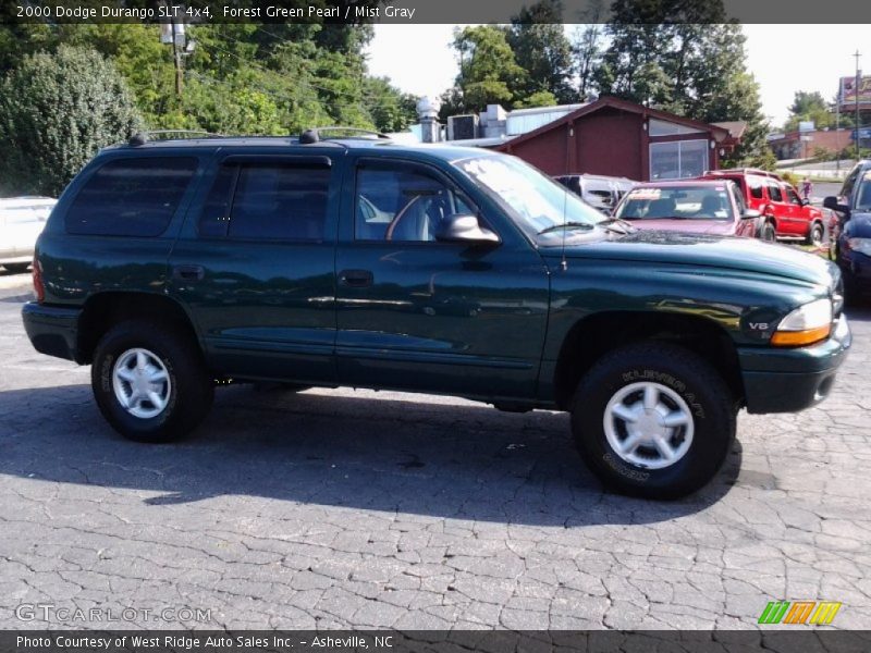 Forest Green Pearl / Mist Gray 2000 Dodge Durango SLT 4x4