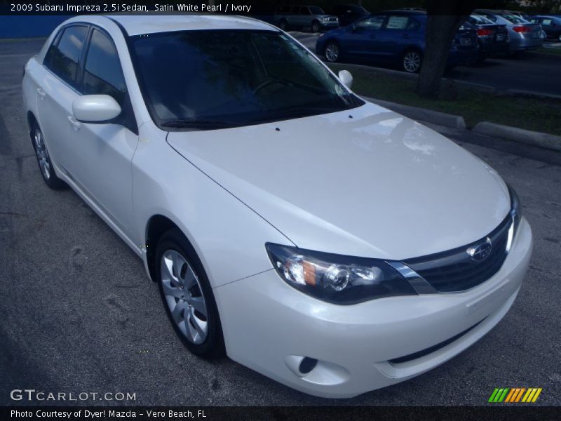 Satin White Pearl / Ivory 2009 Subaru Impreza 2.5i Sedan