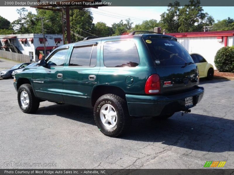 Forest Green Pearl / Mist Gray 2000 Dodge Durango SLT 4x4