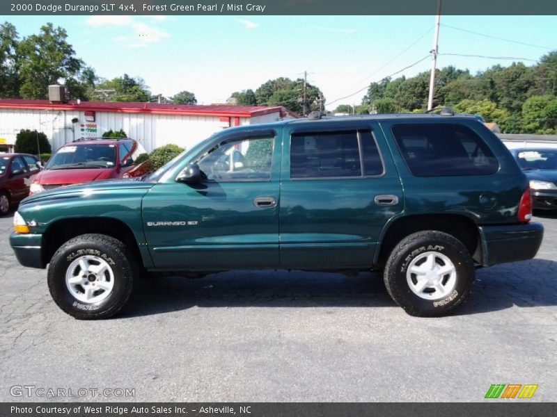 Forest Green Pearl / Mist Gray 2000 Dodge Durango SLT 4x4