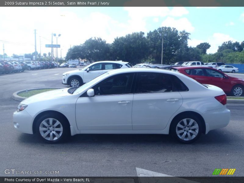 Satin White Pearl / Ivory 2009 Subaru Impreza 2.5i Sedan