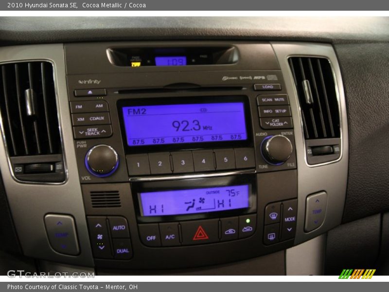 Controls of 2010 Sonata SE