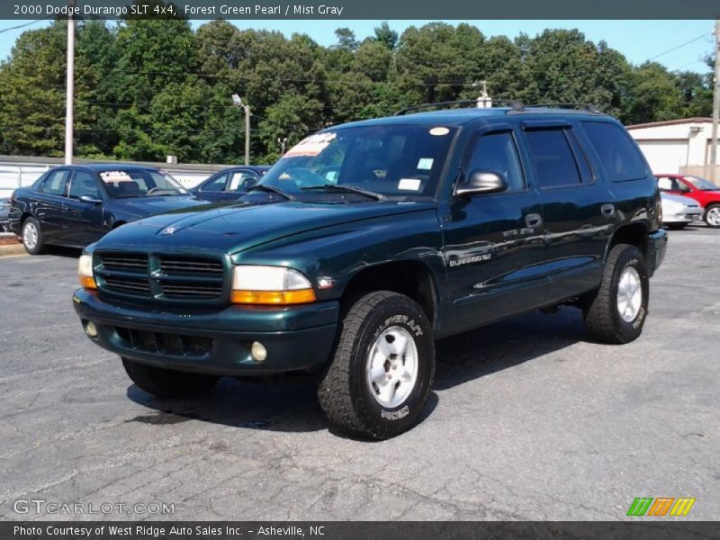 Forest Green Pearl / Mist Gray 2000 Dodge Durango SLT 4x4