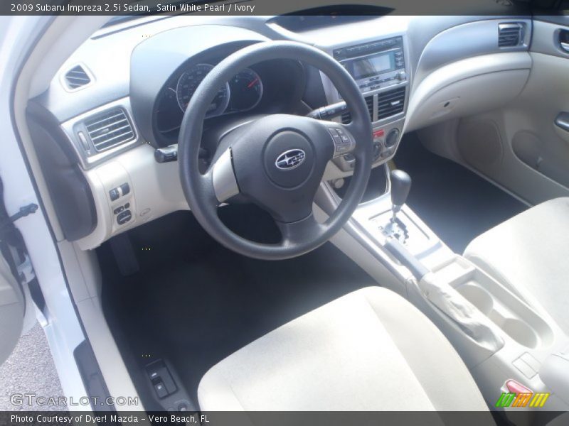 Satin White Pearl / Ivory 2009 Subaru Impreza 2.5i Sedan