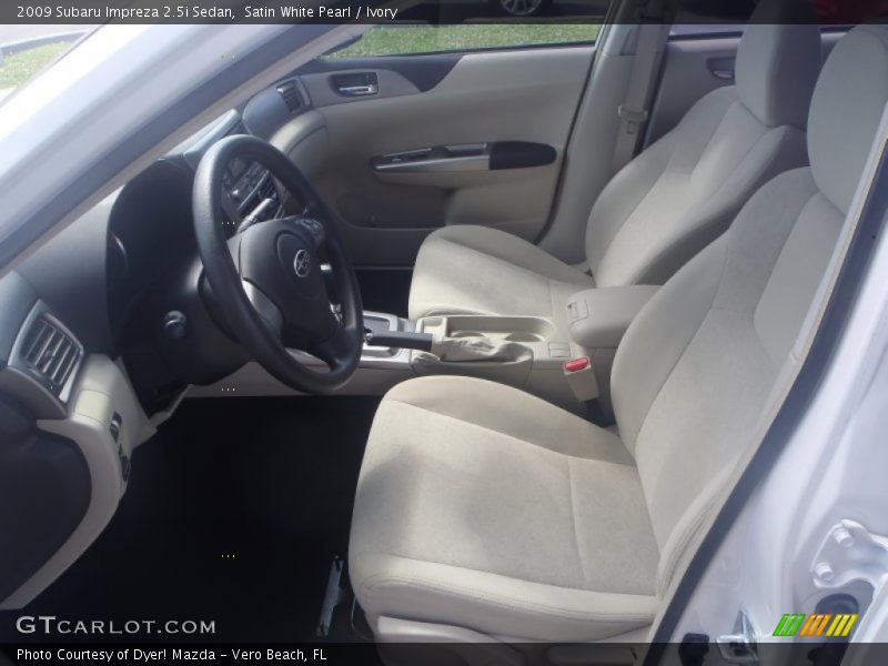 Satin White Pearl / Ivory 2009 Subaru Impreza 2.5i Sedan