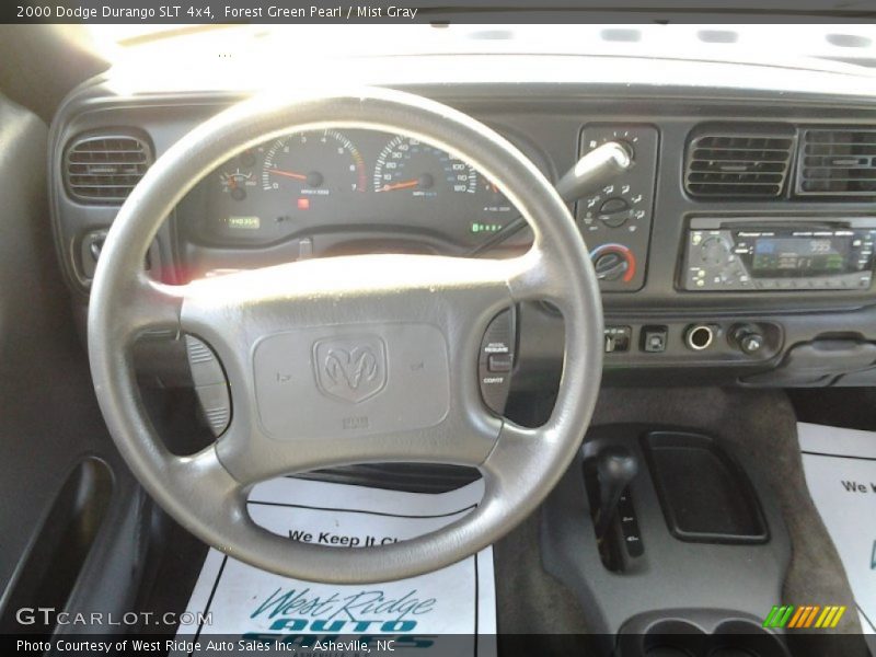 Forest Green Pearl / Mist Gray 2000 Dodge Durango SLT 4x4