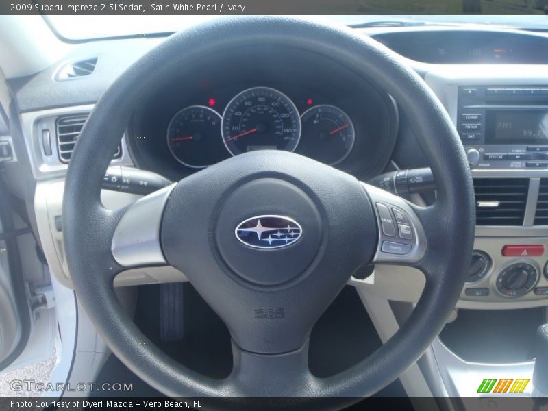 Satin White Pearl / Ivory 2009 Subaru Impreza 2.5i Sedan