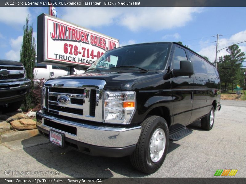 Black / Medium Flint 2012 Ford E Series Van E350 XL Extended Passenger