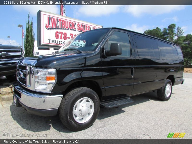 Black / Medium Flint 2012 Ford E Series Van E350 XL Extended Passenger