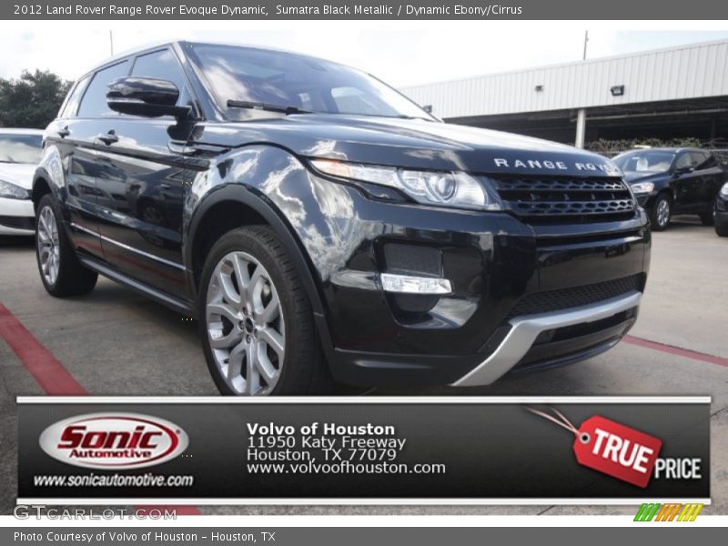 Sumatra Black Metallic / Dynamic Ebony/Cirrus 2012 Land Rover Range Rover Evoque Dynamic