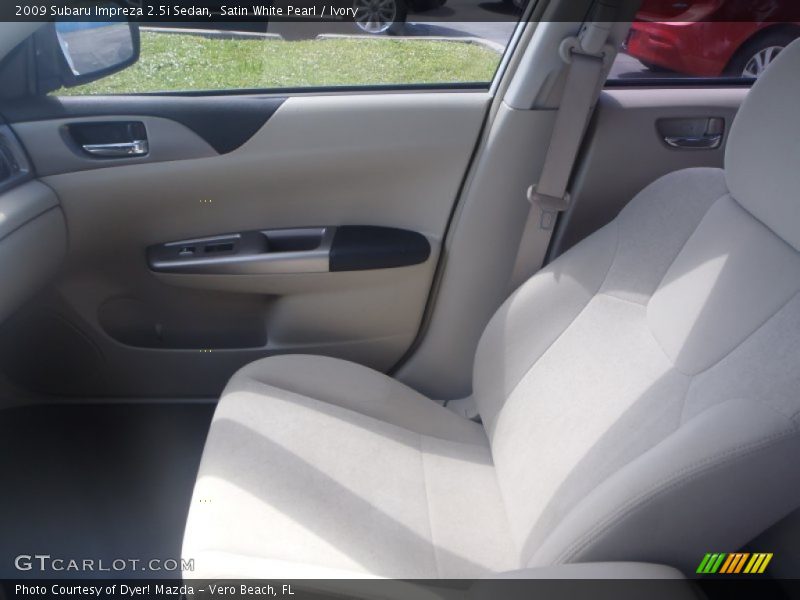 Satin White Pearl / Ivory 2009 Subaru Impreza 2.5i Sedan