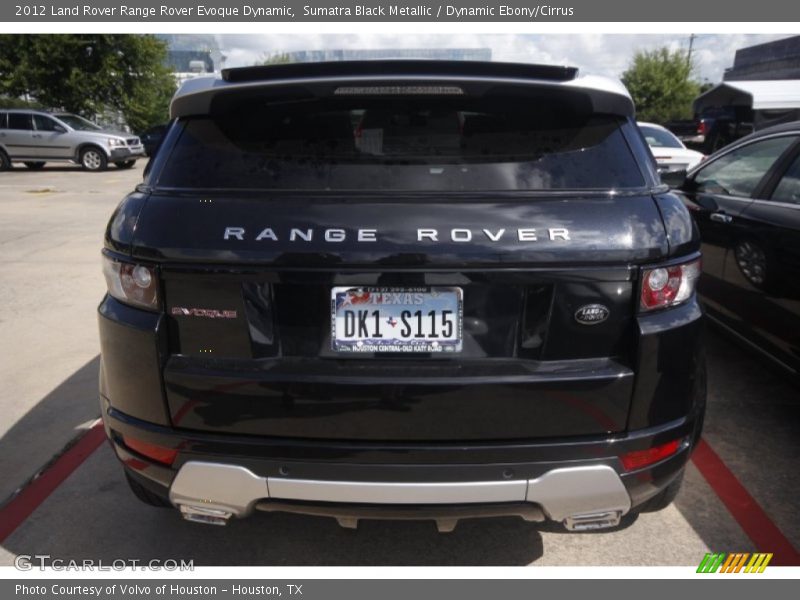 Sumatra Black Metallic / Dynamic Ebony/Cirrus 2012 Land Rover Range Rover Evoque Dynamic