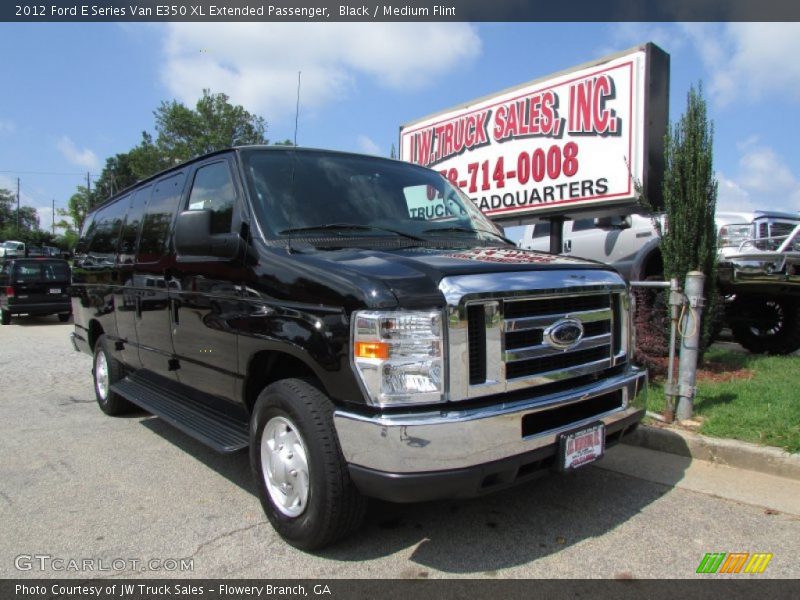 Black / Medium Flint 2012 Ford E Series Van E350 XL Extended Passenger