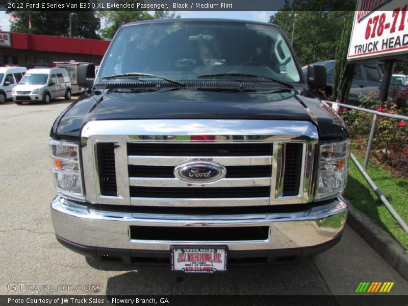Black / Medium Flint 2012 Ford E Series Van E350 XL Extended Passenger