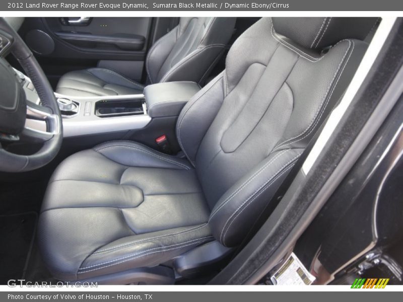 Front Seat of 2012 Range Rover Evoque Dynamic