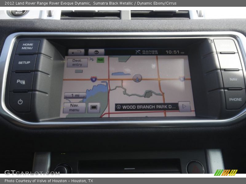 Navigation of 2012 Range Rover Evoque Dynamic