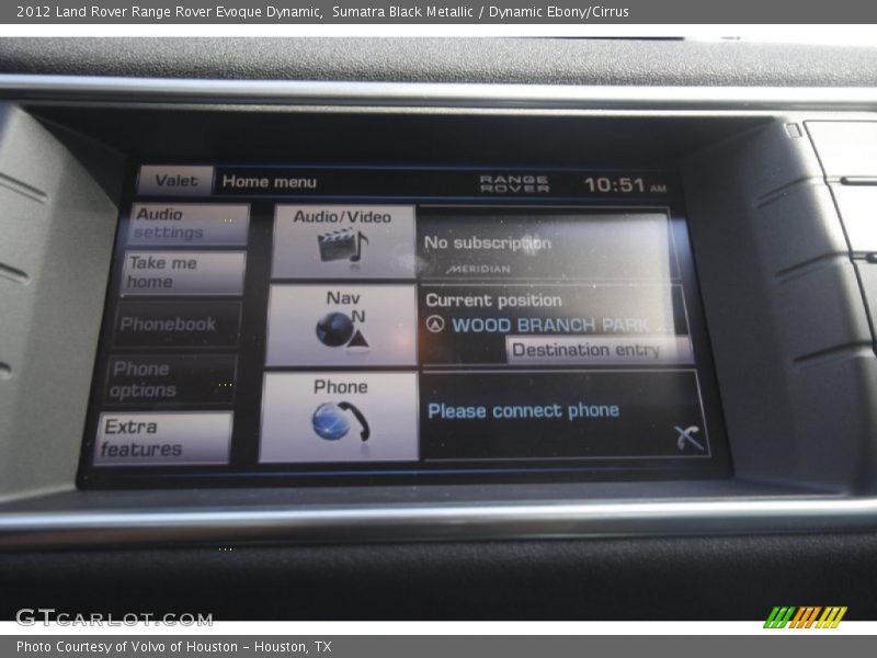 Sumatra Black Metallic / Dynamic Ebony/Cirrus 2012 Land Rover Range Rover Evoque Dynamic