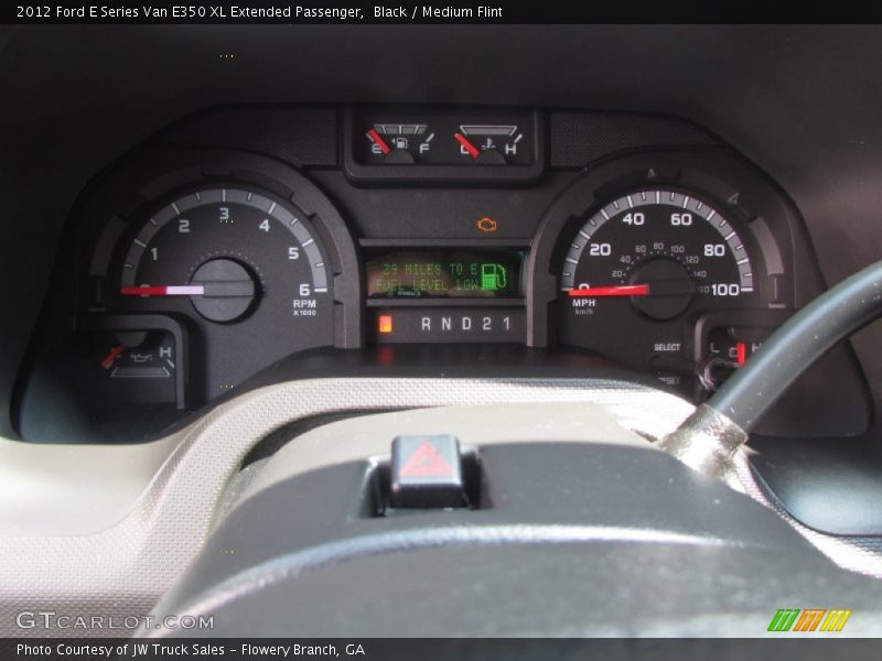 Black / Medium Flint 2012 Ford E Series Van E350 XL Extended Passenger