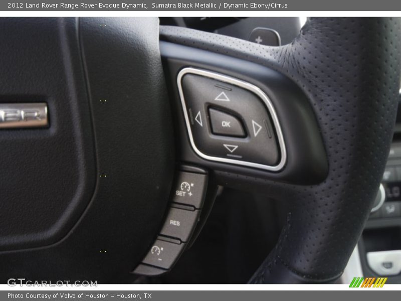 Controls of 2012 Range Rover Evoque Dynamic
