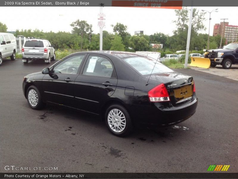 Ebony Black / Beige 2009 Kia Spectra EX Sedan