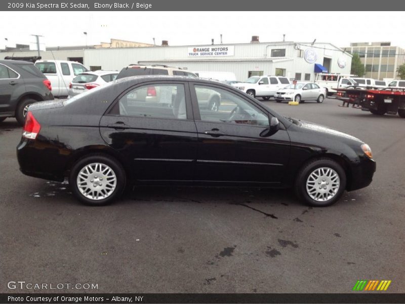Ebony Black / Beige 2009 Kia Spectra EX Sedan