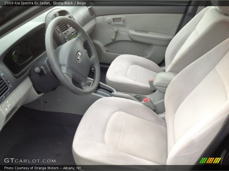Ebony Black / Beige 2009 Kia Spectra EX Sedan