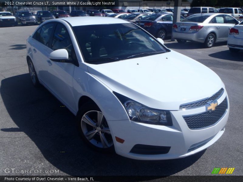 Summit White / Cocoa/Light Neutral 2012 Chevrolet Cruze LT