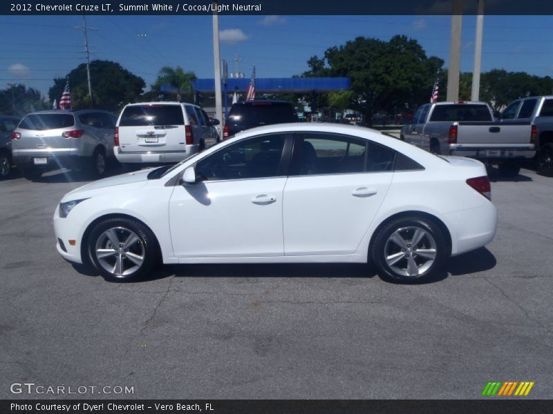 Summit White / Cocoa/Light Neutral 2012 Chevrolet Cruze LT