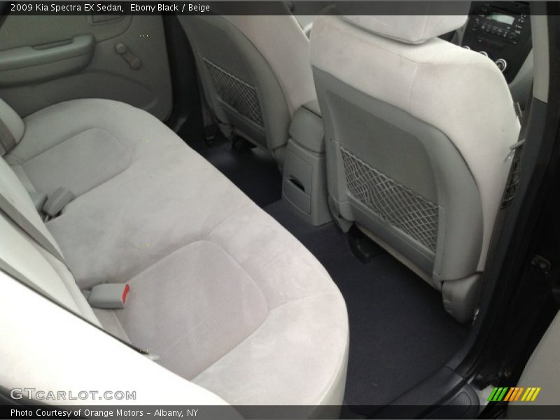 Ebony Black / Beige 2009 Kia Spectra EX Sedan