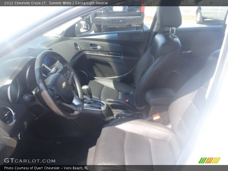 Summit White / Cocoa/Light Neutral 2012 Chevrolet Cruze LT