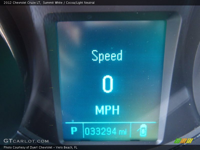 Summit White / Cocoa/Light Neutral 2012 Chevrolet Cruze LT