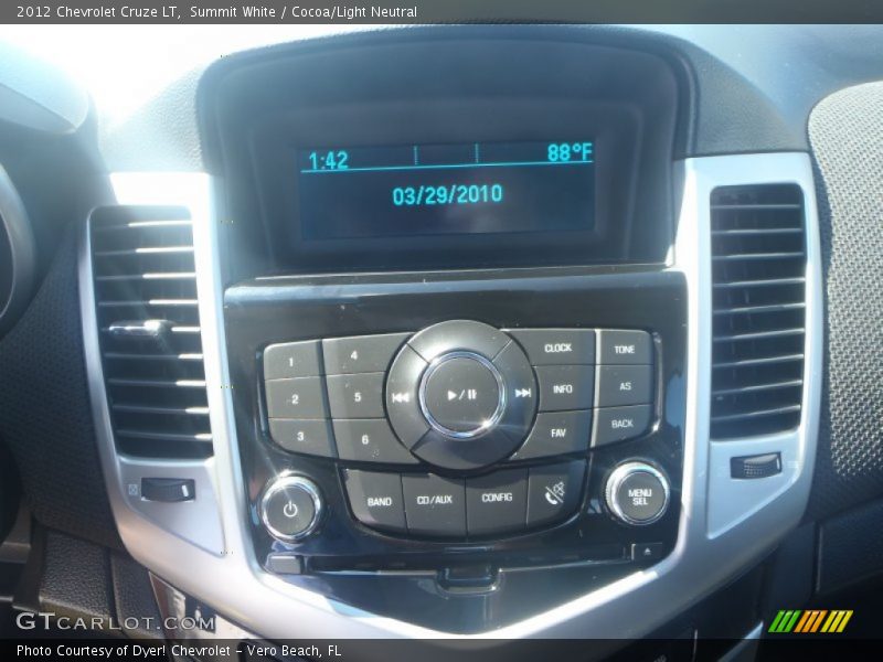 Summit White / Cocoa/Light Neutral 2012 Chevrolet Cruze LT