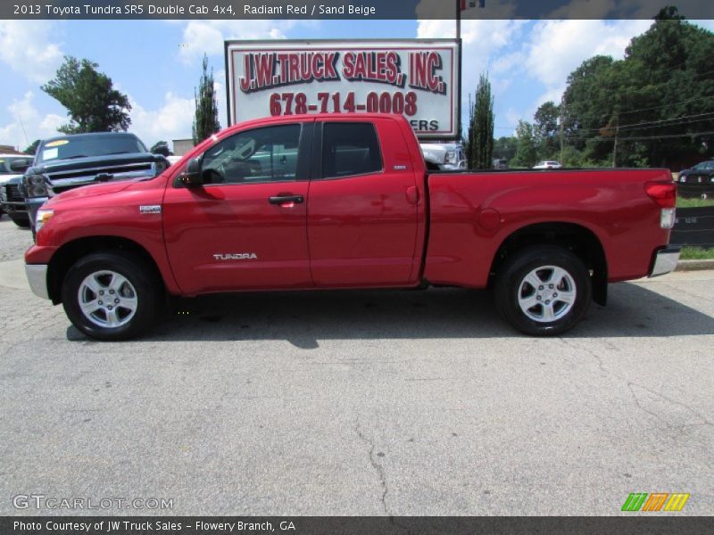Radiant Red / Sand Beige 2013 Toyota Tundra SR5 Double Cab 4x4
