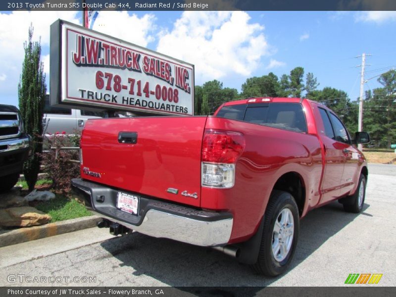 Radiant Red / Sand Beige 2013 Toyota Tundra SR5 Double Cab 4x4