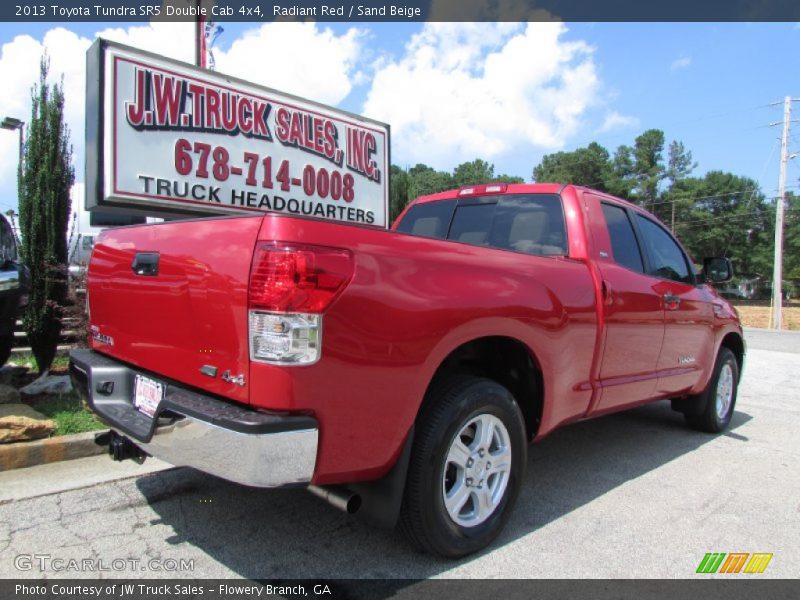 Radiant Red / Sand Beige 2013 Toyota Tundra SR5 Double Cab 4x4