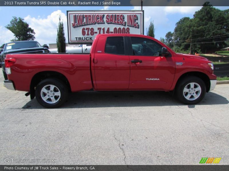 Radiant Red / Sand Beige 2013 Toyota Tundra SR5 Double Cab 4x4
