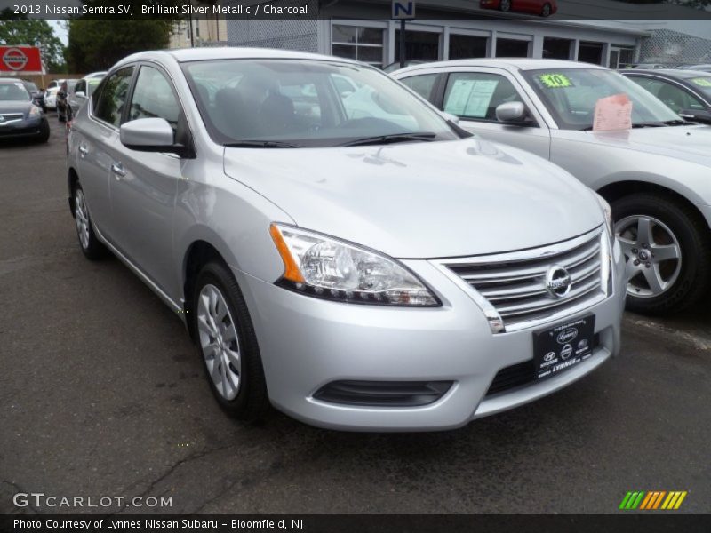 Brilliant Silver Metallic / Charcoal 2013 Nissan Sentra SV