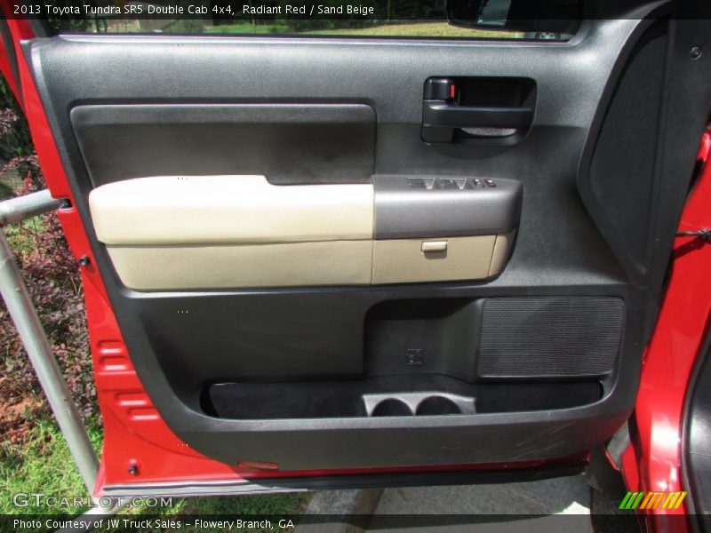 Radiant Red / Sand Beige 2013 Toyota Tundra SR5 Double Cab 4x4
