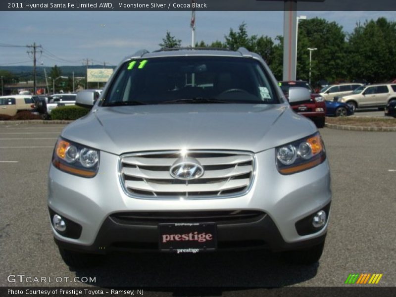 Moonstone Silver / Cocoa Black 2011 Hyundai Santa Fe Limited AWD