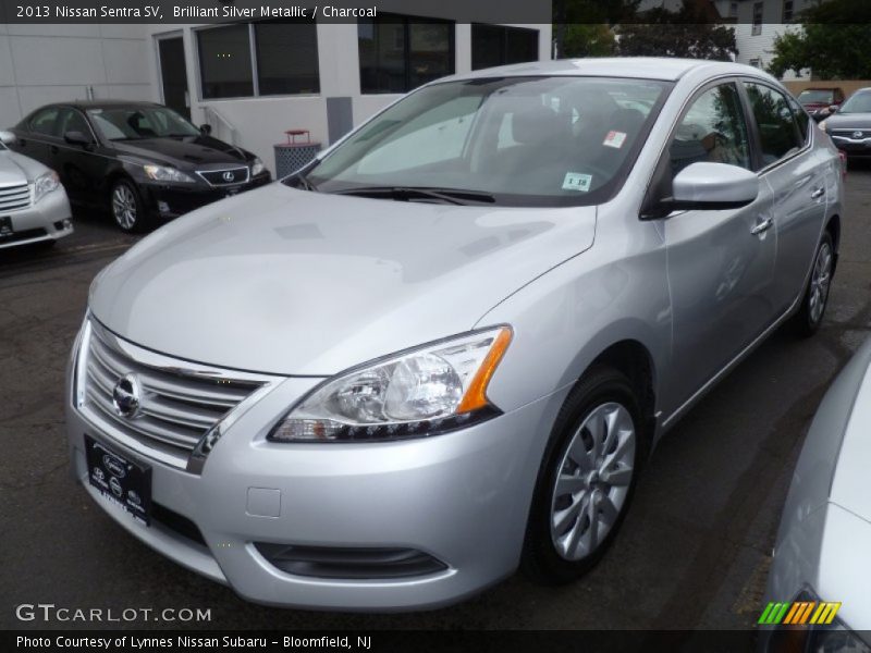 Brilliant Silver Metallic / Charcoal 2013 Nissan Sentra SV