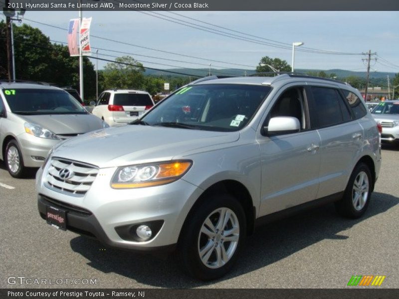 Moonstone Silver / Cocoa Black 2011 Hyundai Santa Fe Limited AWD