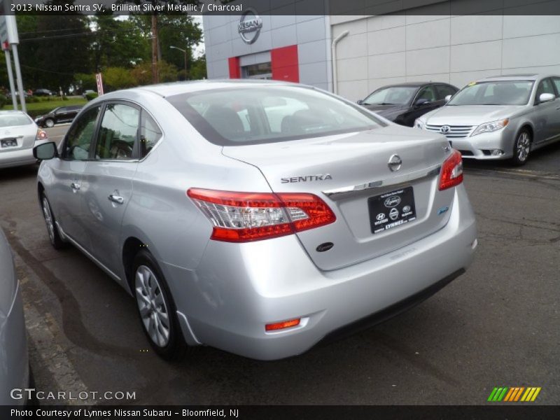 Brilliant Silver Metallic / Charcoal 2013 Nissan Sentra SV