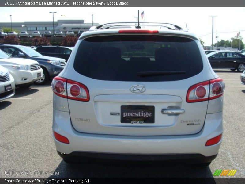 Moonstone Silver / Cocoa Black 2011 Hyundai Santa Fe Limited AWD