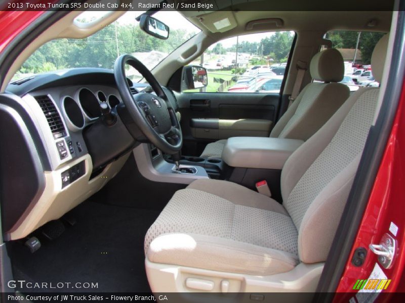 Radiant Red / Sand Beige 2013 Toyota Tundra SR5 Double Cab 4x4