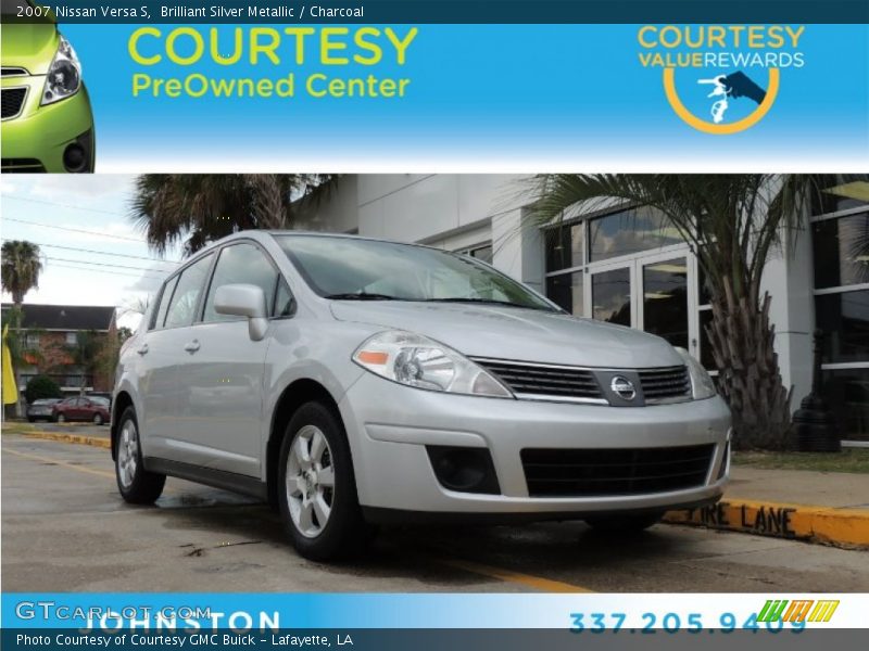 Brilliant Silver Metallic / Charcoal 2007 Nissan Versa S