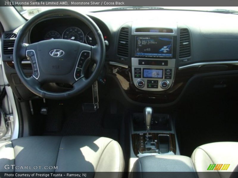 Moonstone Silver / Cocoa Black 2011 Hyundai Santa Fe Limited AWD