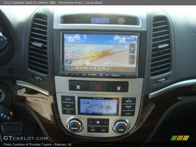 Moonstone Silver / Cocoa Black 2011 Hyundai Santa Fe Limited AWD
