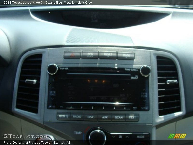 Classic Silver Metallic / Light Gray 2011 Toyota Venza I4 AWD